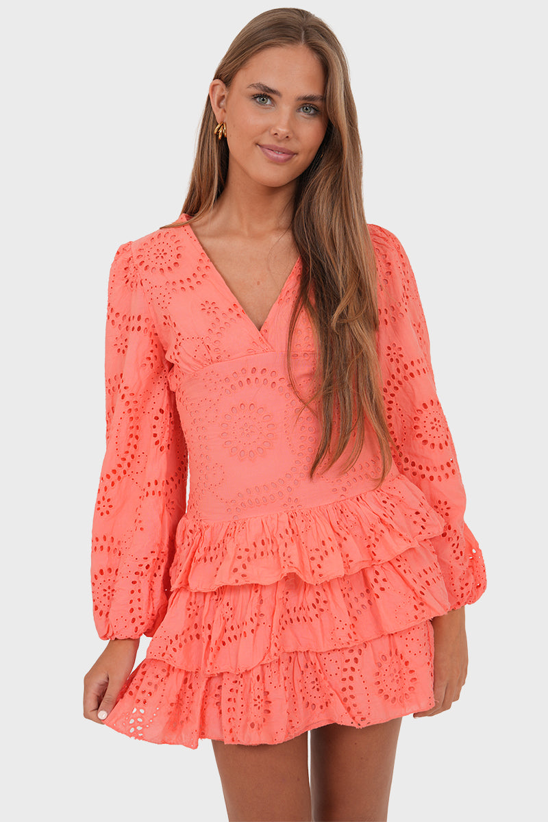 Lacey - Dress corail