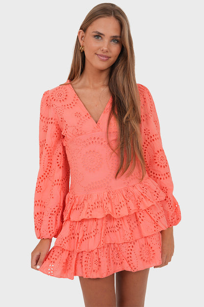 Lacey - Dress corail