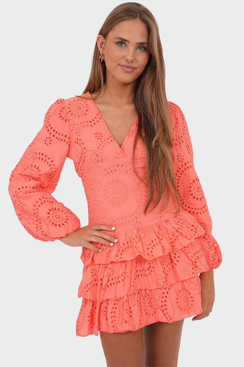 Lacey - Dress corail