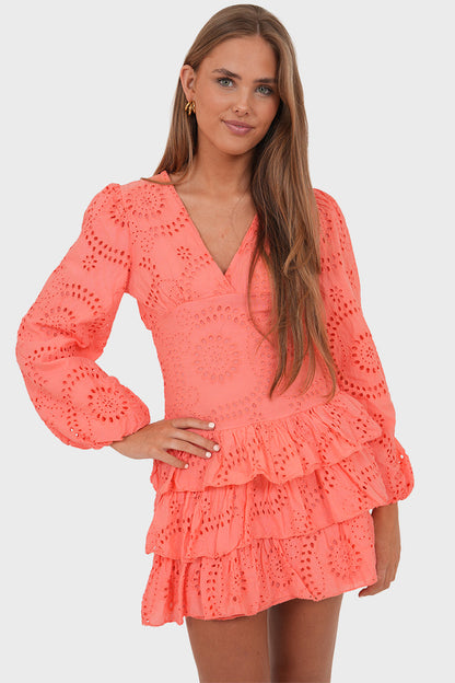 Lacey - Dress corail