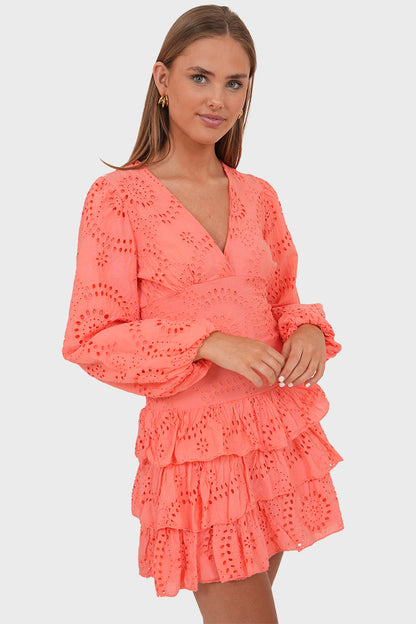 Lacey - Dress corail