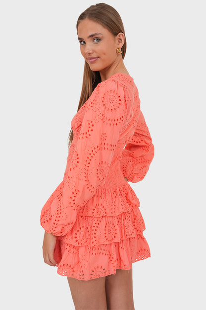 Lacey - Dress corail